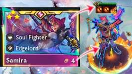 3つ星サミラ 8ソウルファイター！これはヤバい⭐⭐⭐ | TFT セット15 ランク #tftset15 #teamfighttacticsのサムネイル画像